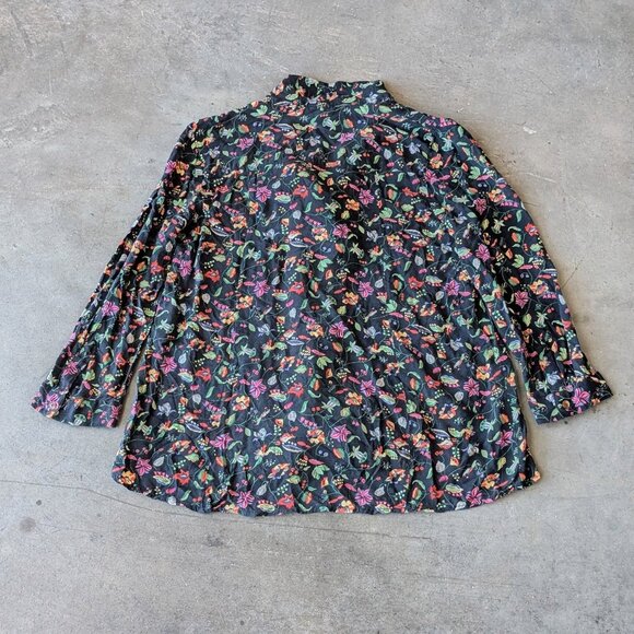 52 Conversations by Anthropologie Colloquial Neckline Knotted Blouse Floral 6 - Picture 10 of 10
